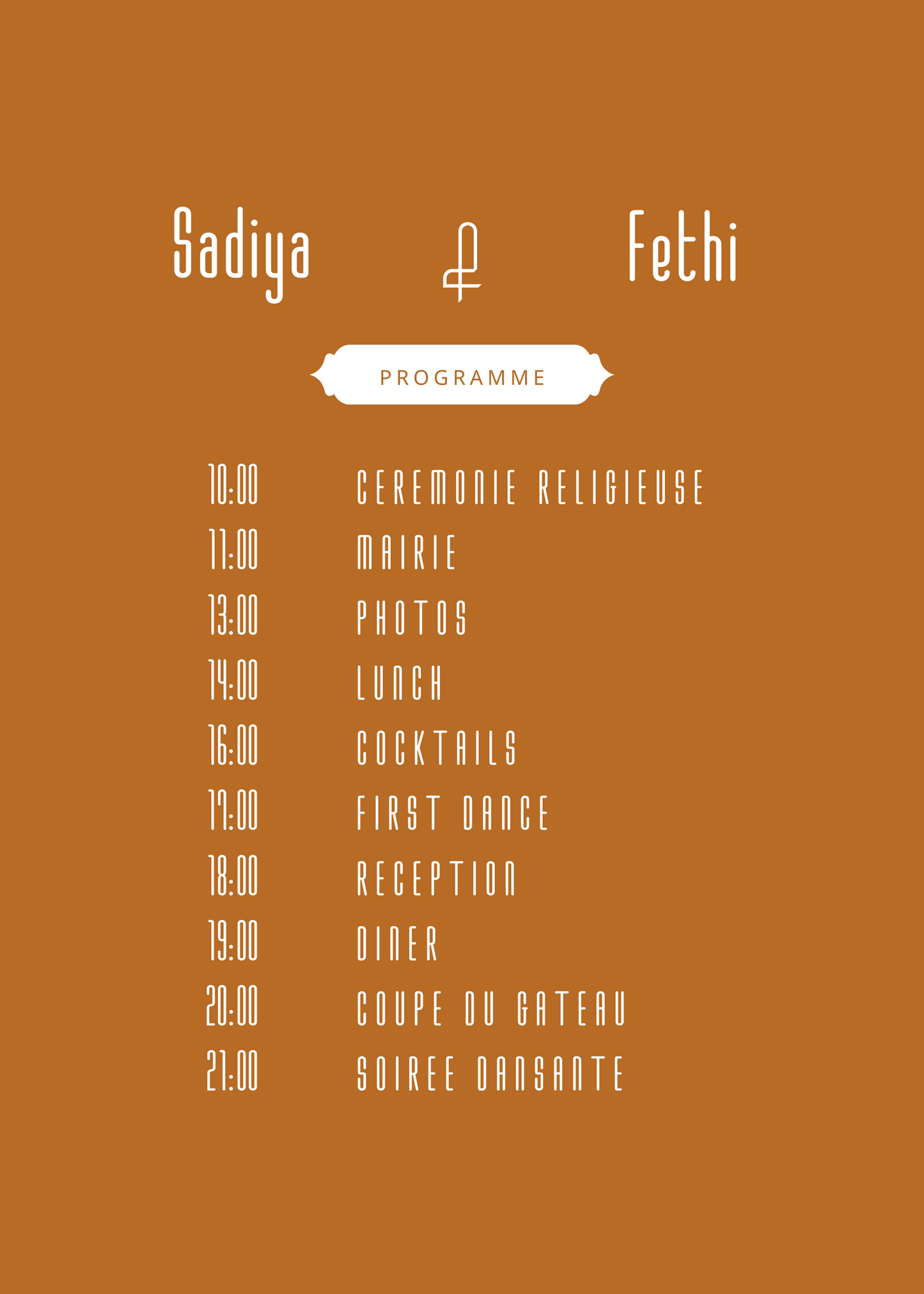 Panneau de programme | Sadiya