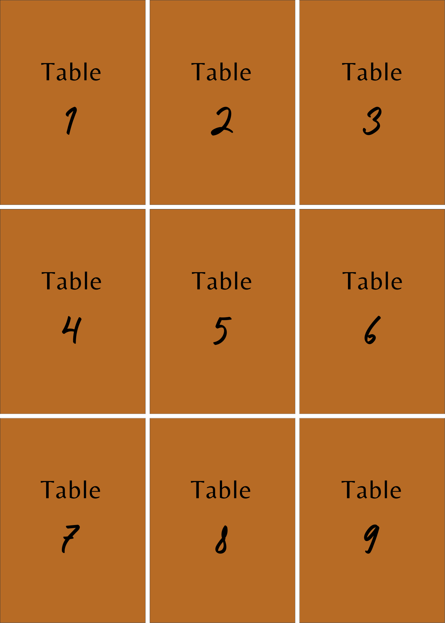 Numéros de Table | Adriana