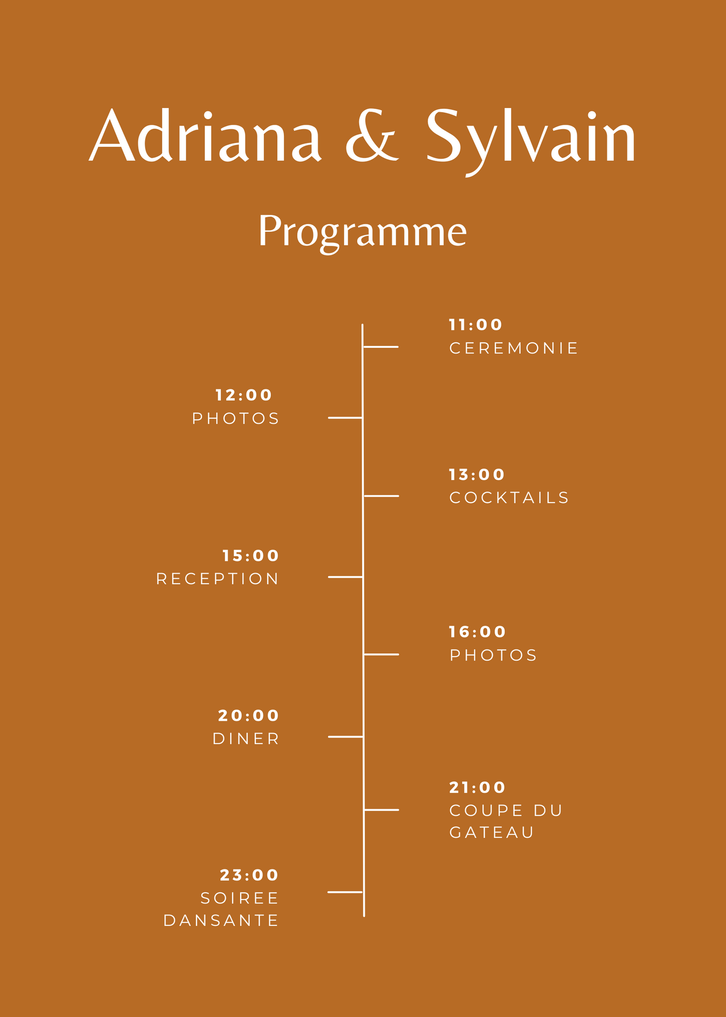 Panneau de programme | Adriana