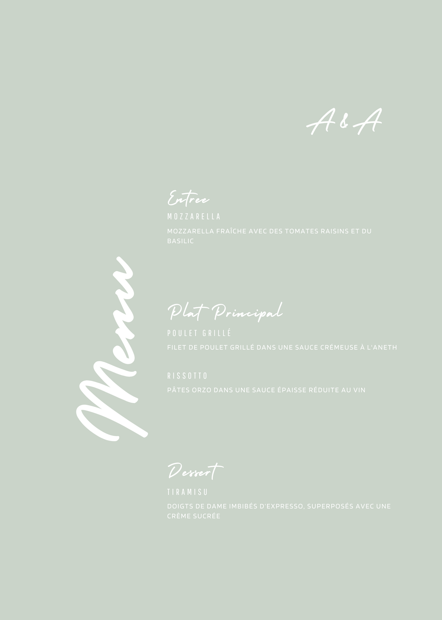 Menu | Ambre