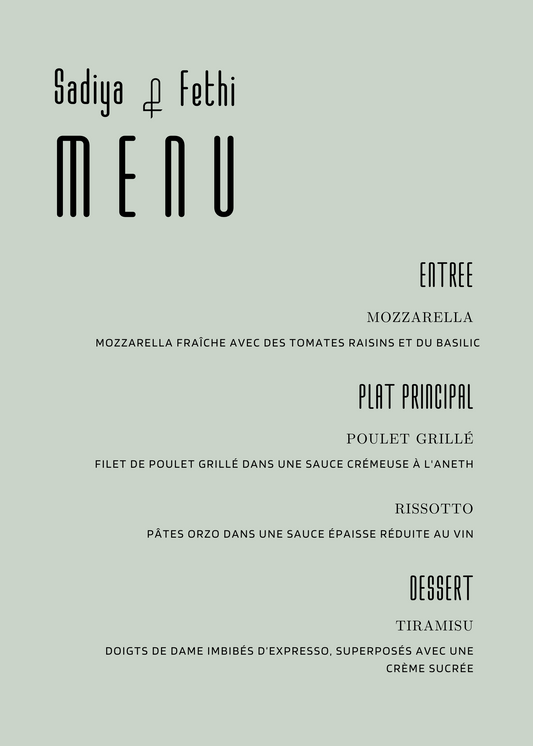 Menu | Sadiya