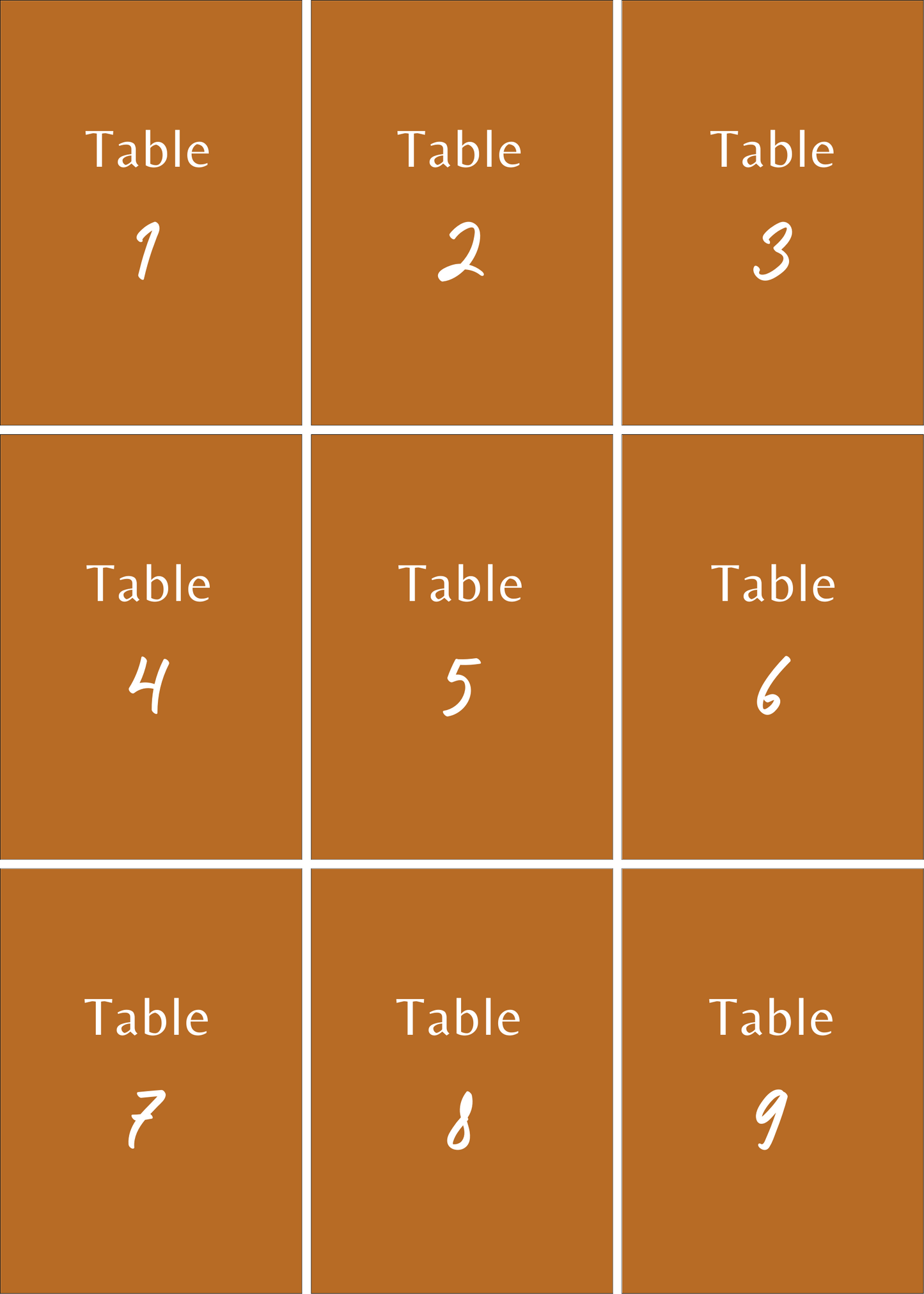 Numéros de Table | Adriana