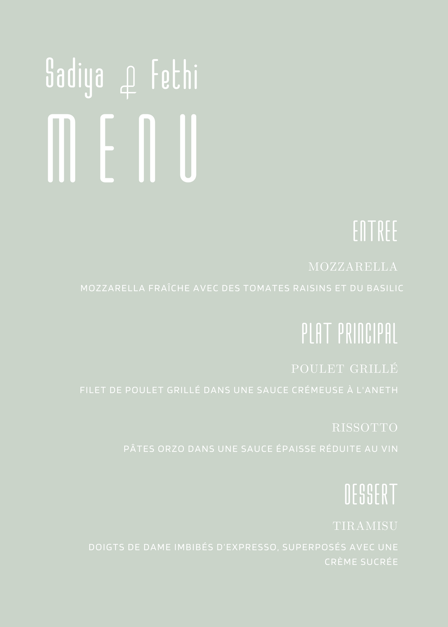 Menu | Sadiya