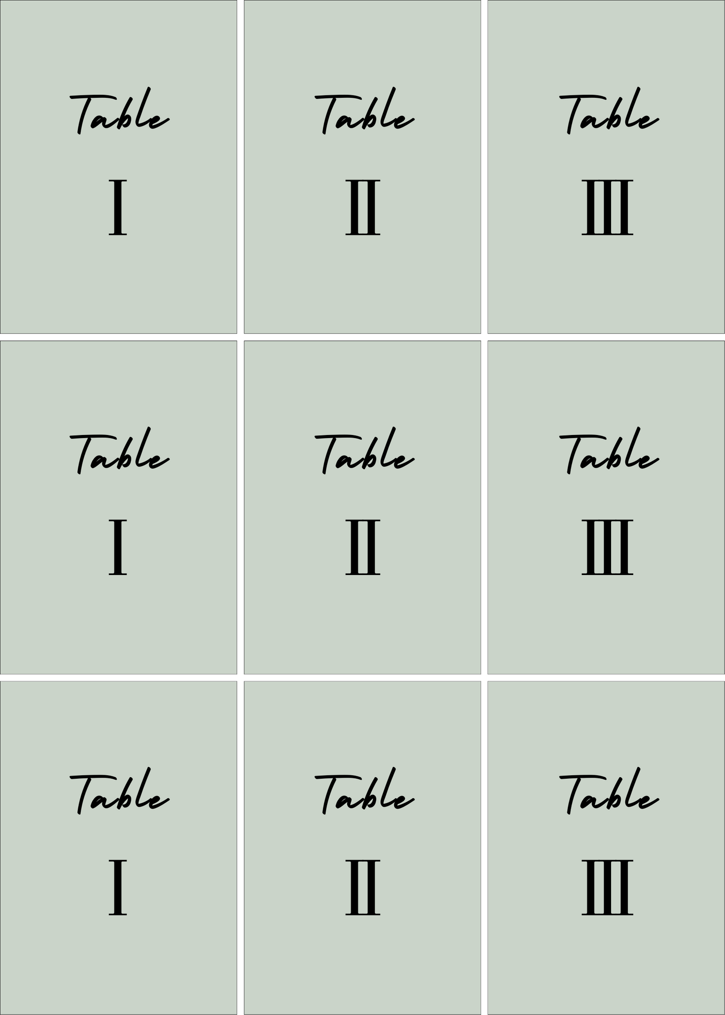 Numéros de Table | Sophia