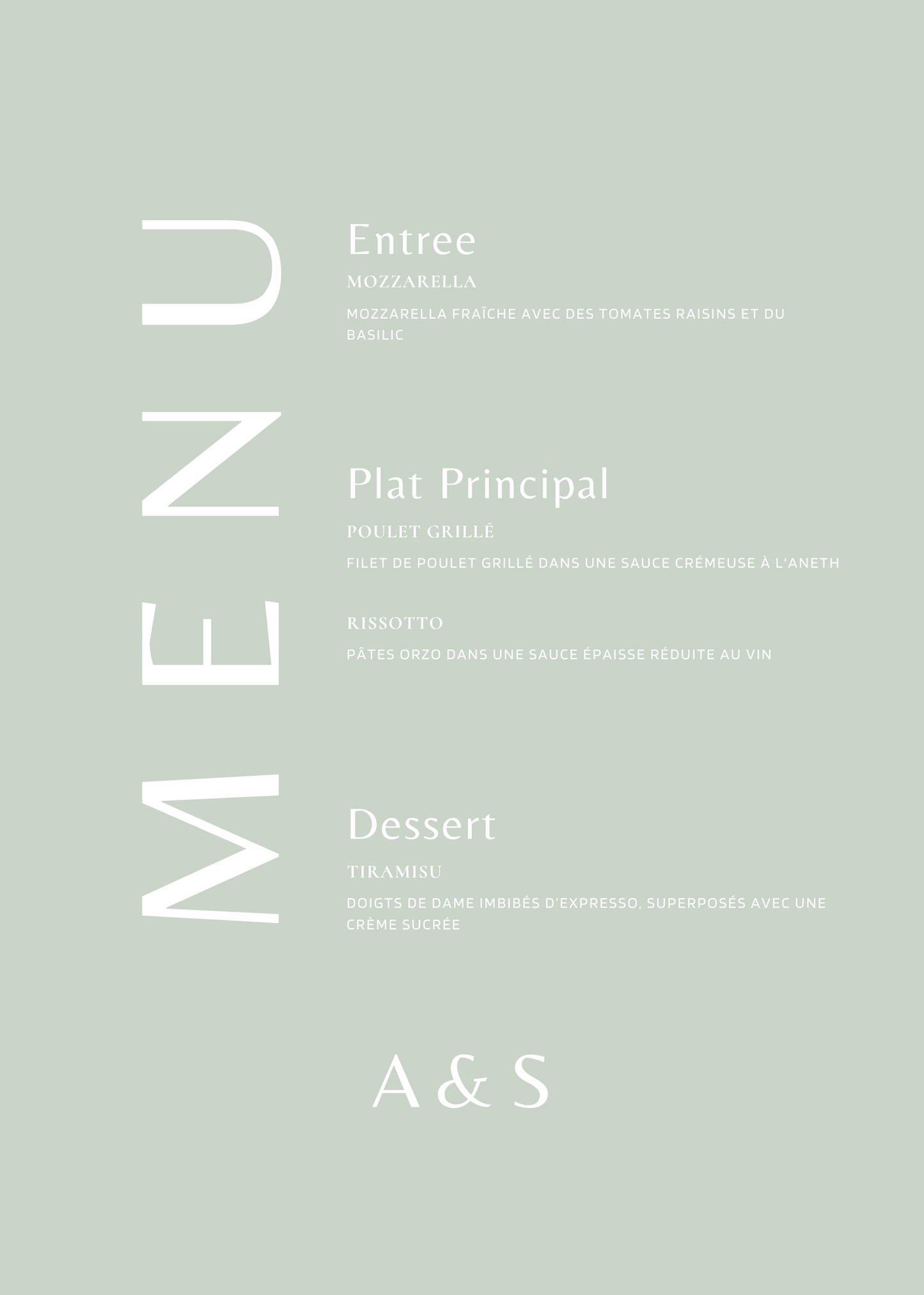 Menu | Adriana