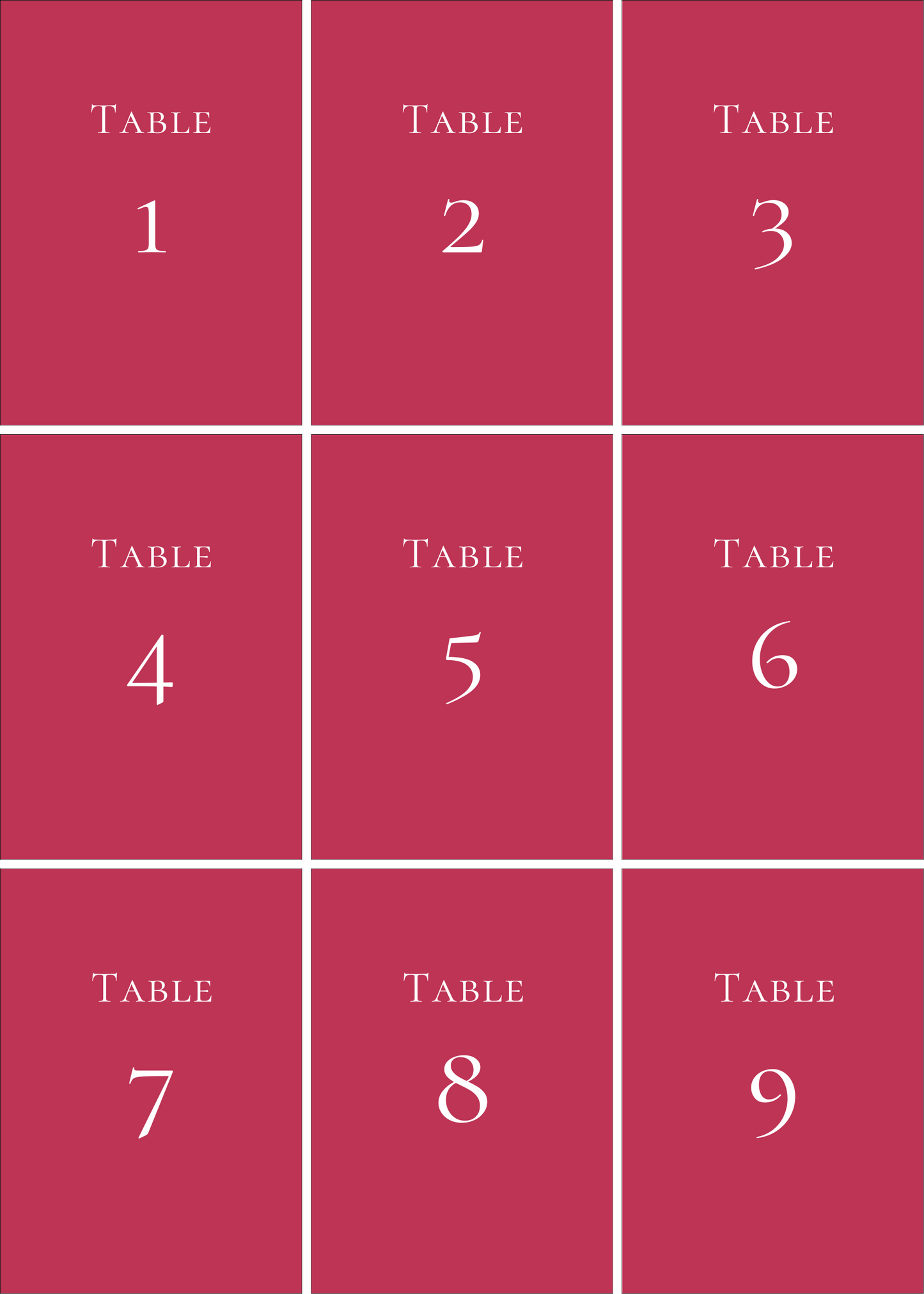 Numéros de Table | Myriam