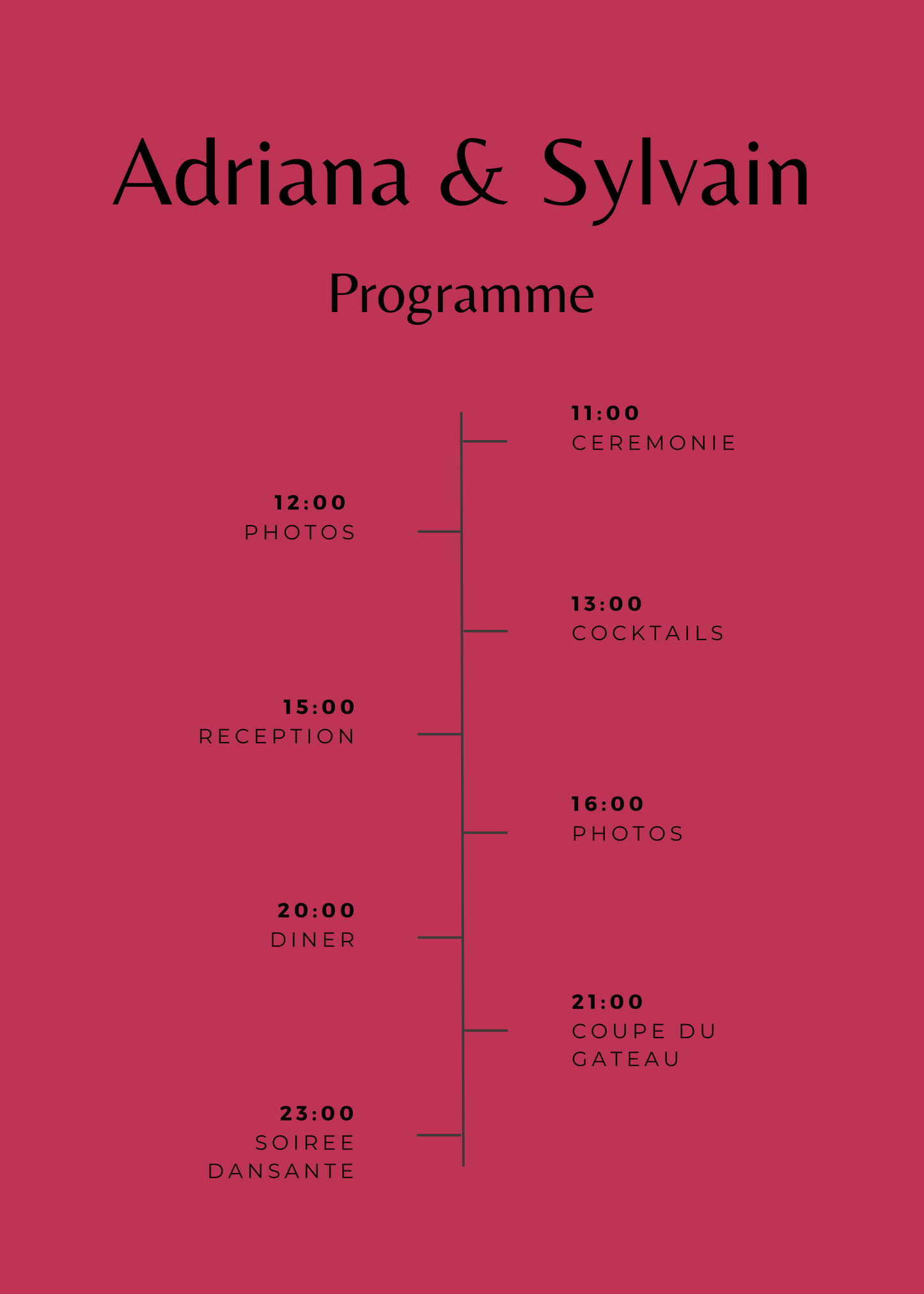 Panneau de programme | Adriana