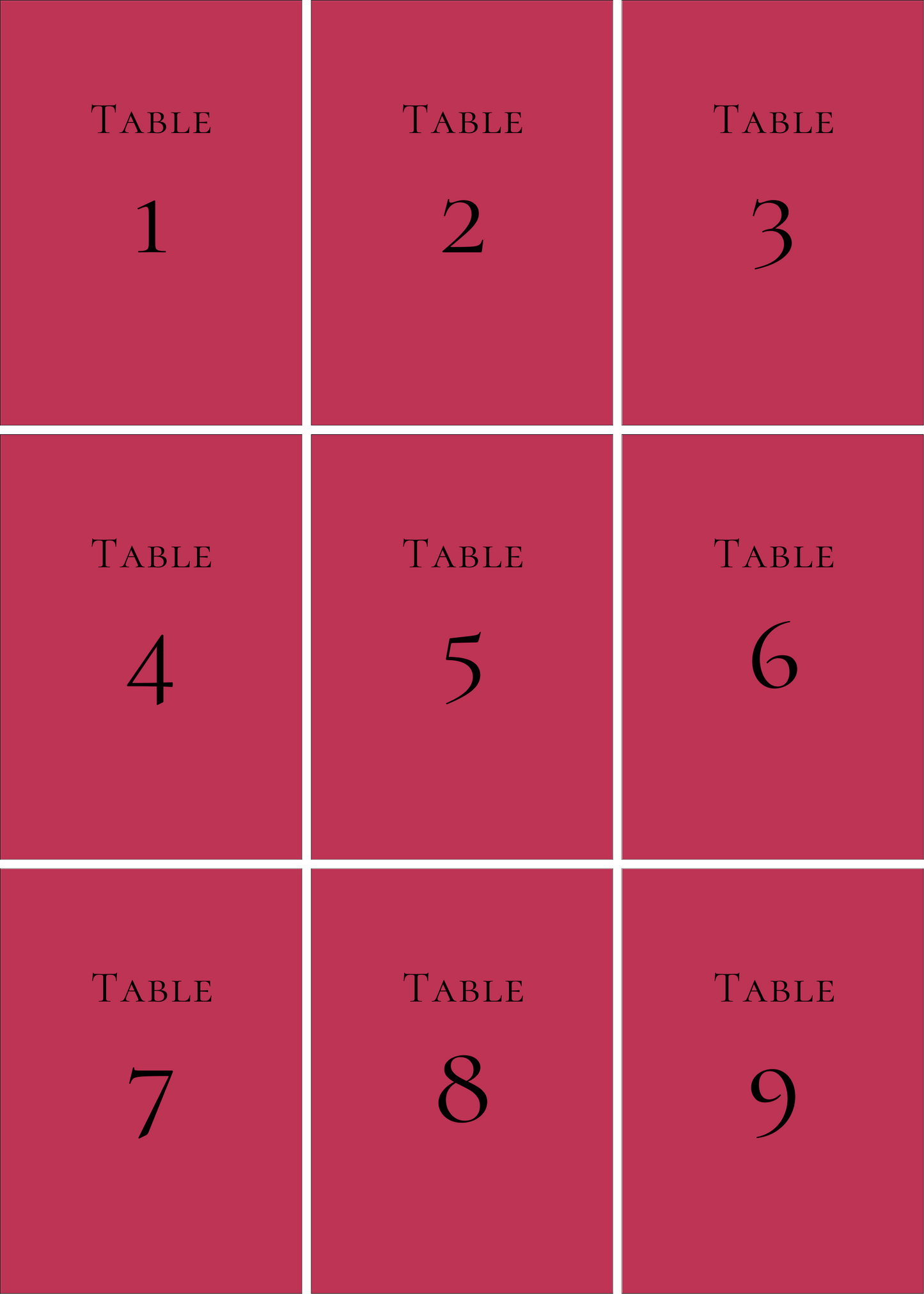 Numéros de Table | Myriam