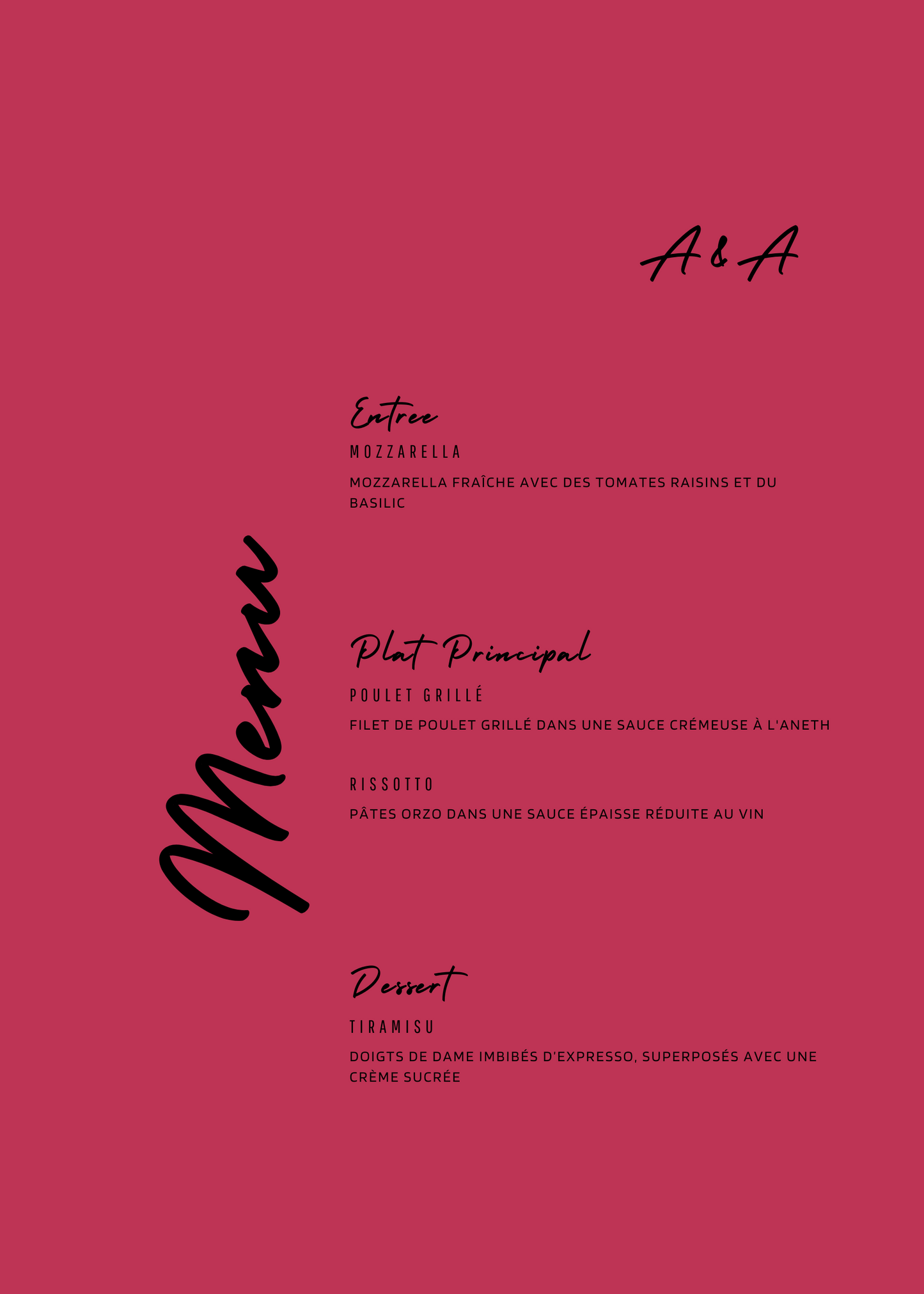 Menu | Ambre