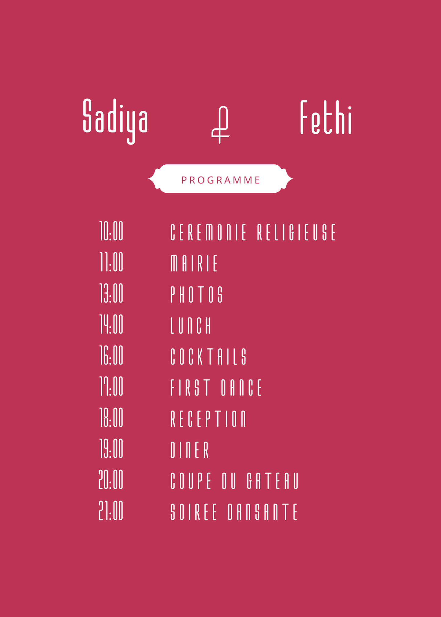 Panneau de programme | Sadiya