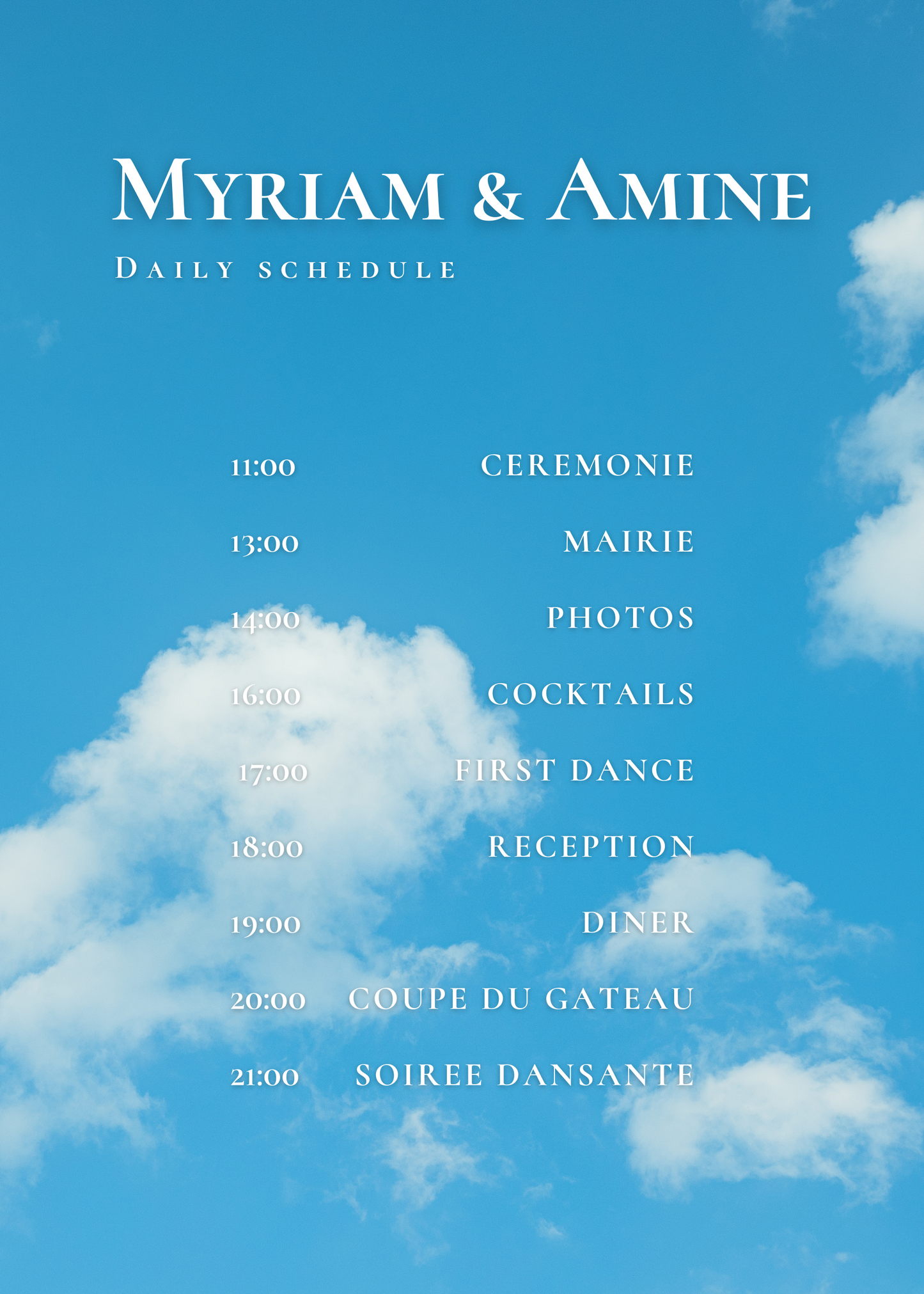 Panneau de programme | Myriam