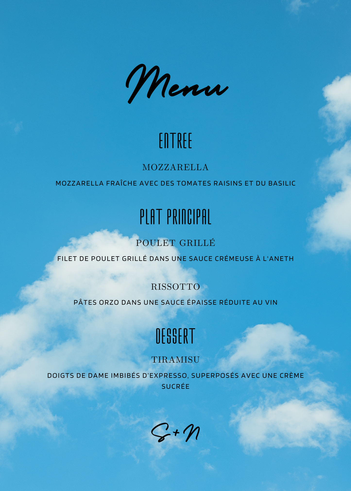 Menu | Sophia