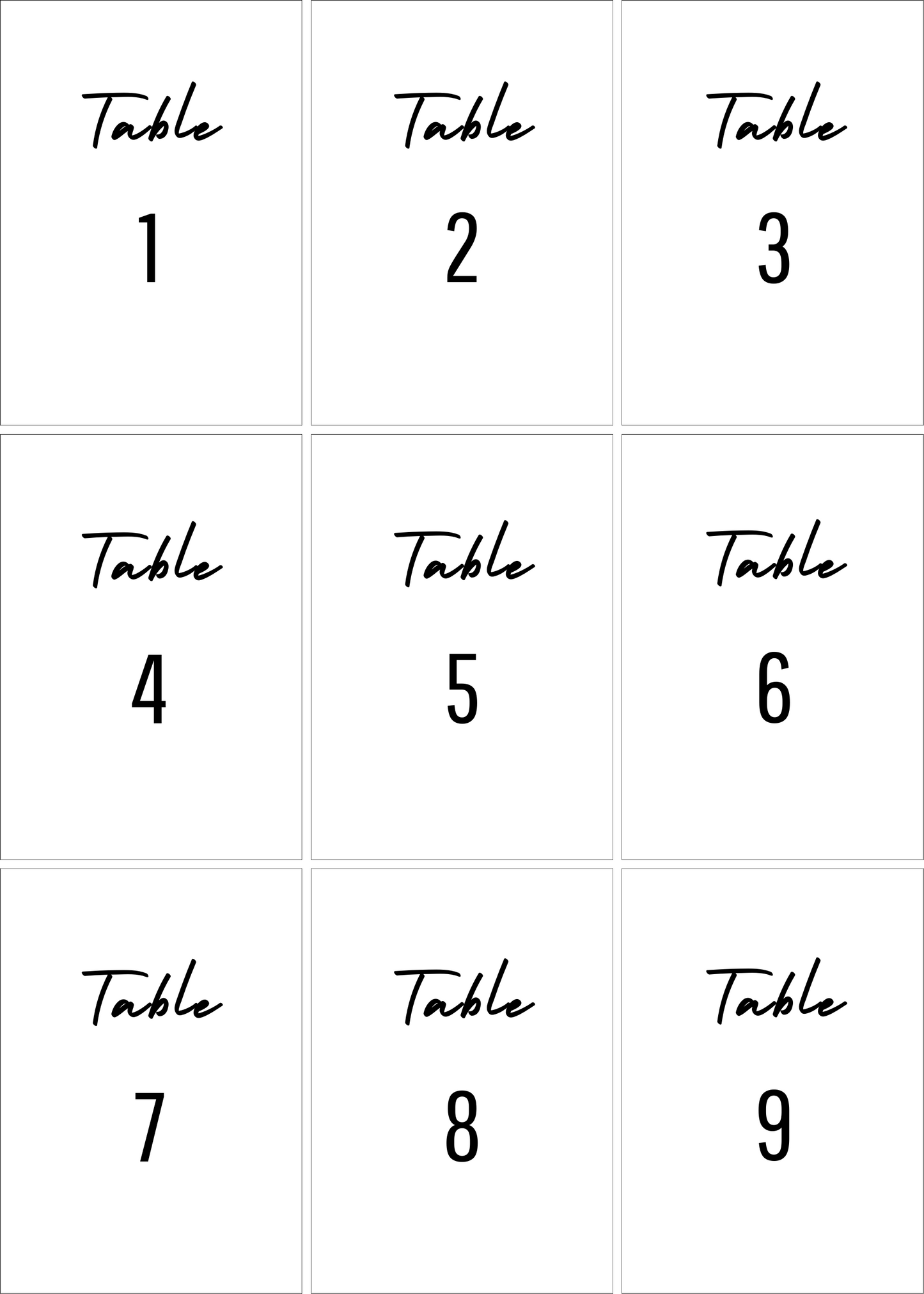 Numéros de Table | Ambre