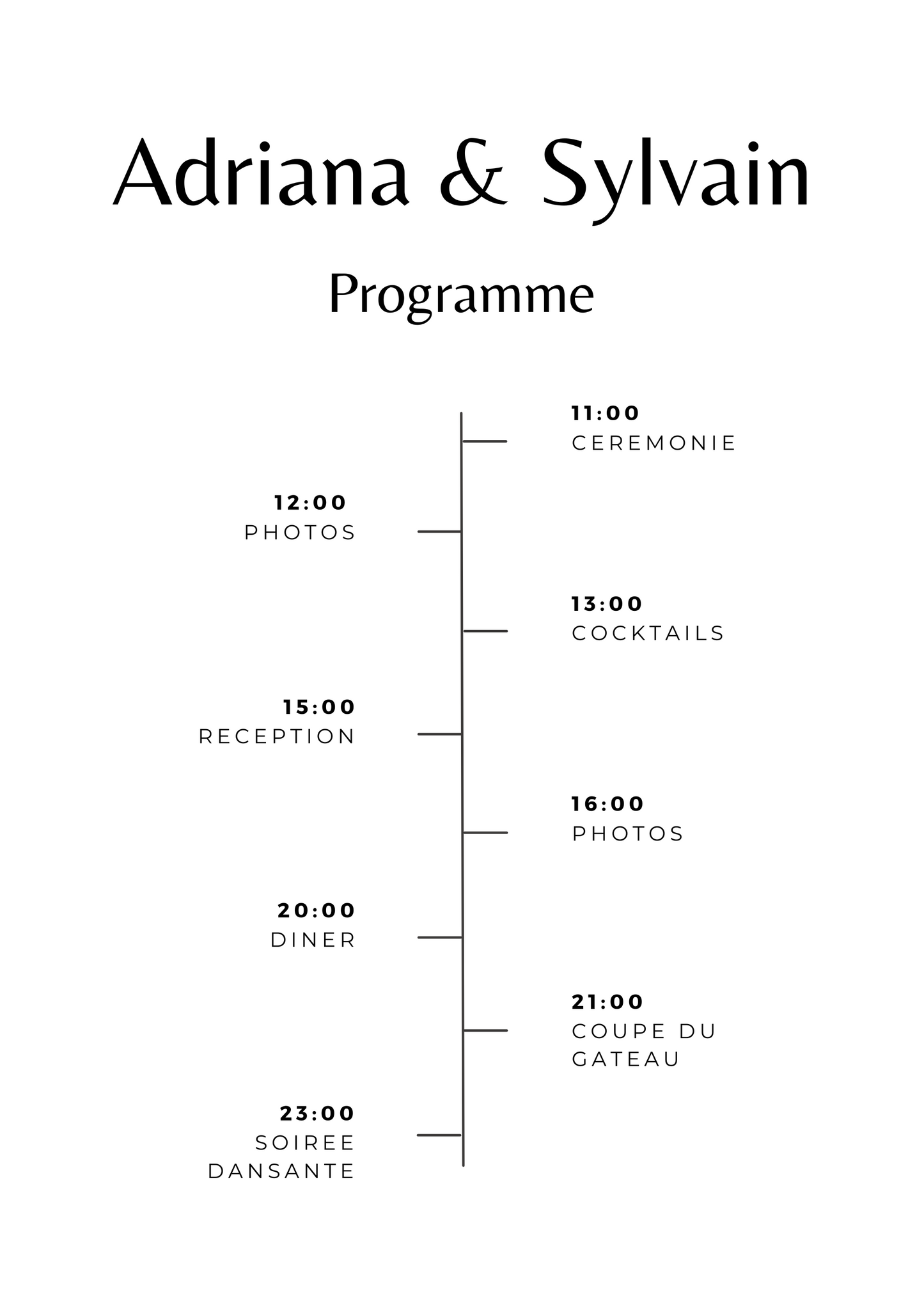 Panneau de programme | Adriana