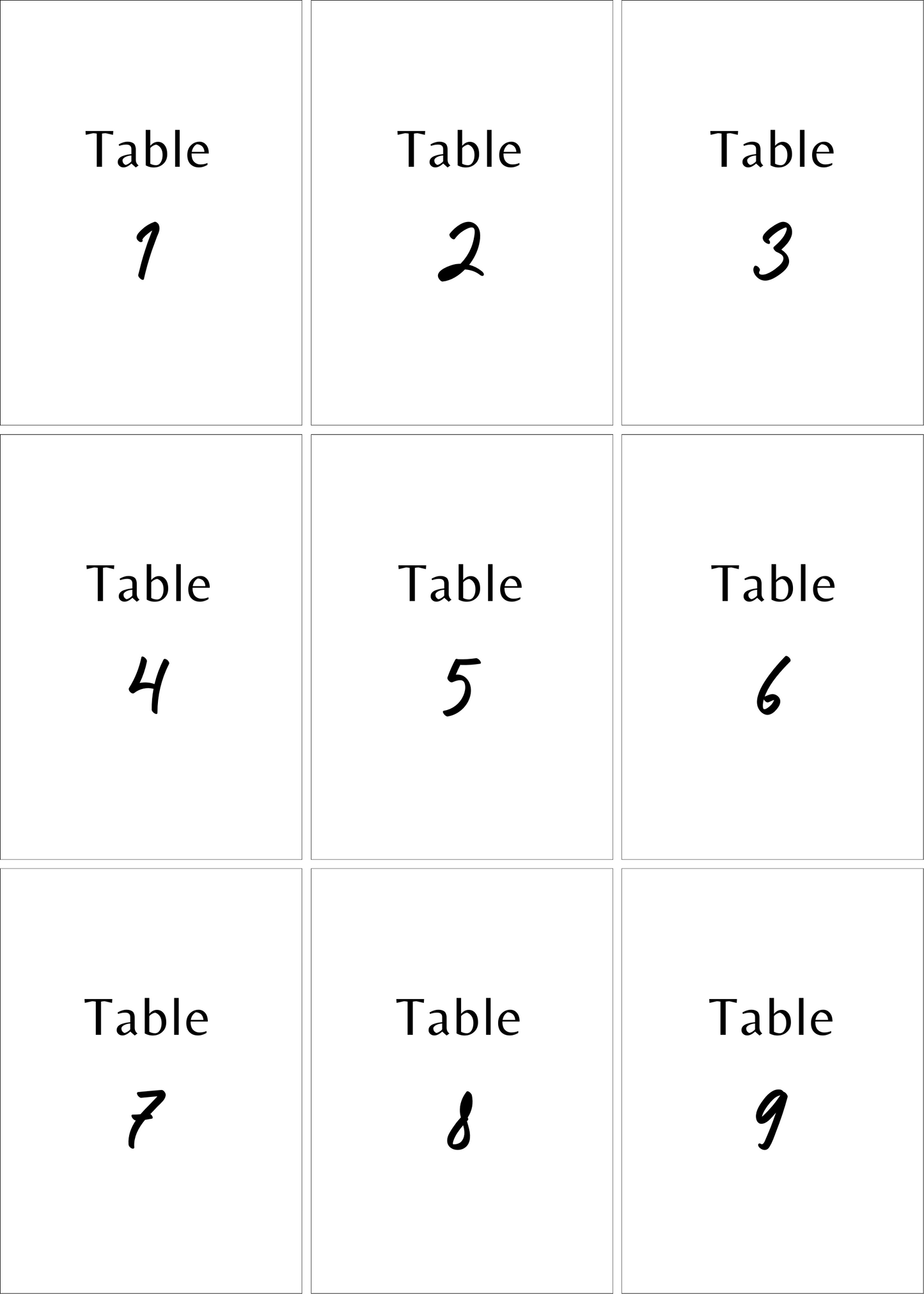 Numéros de Table | Adriana