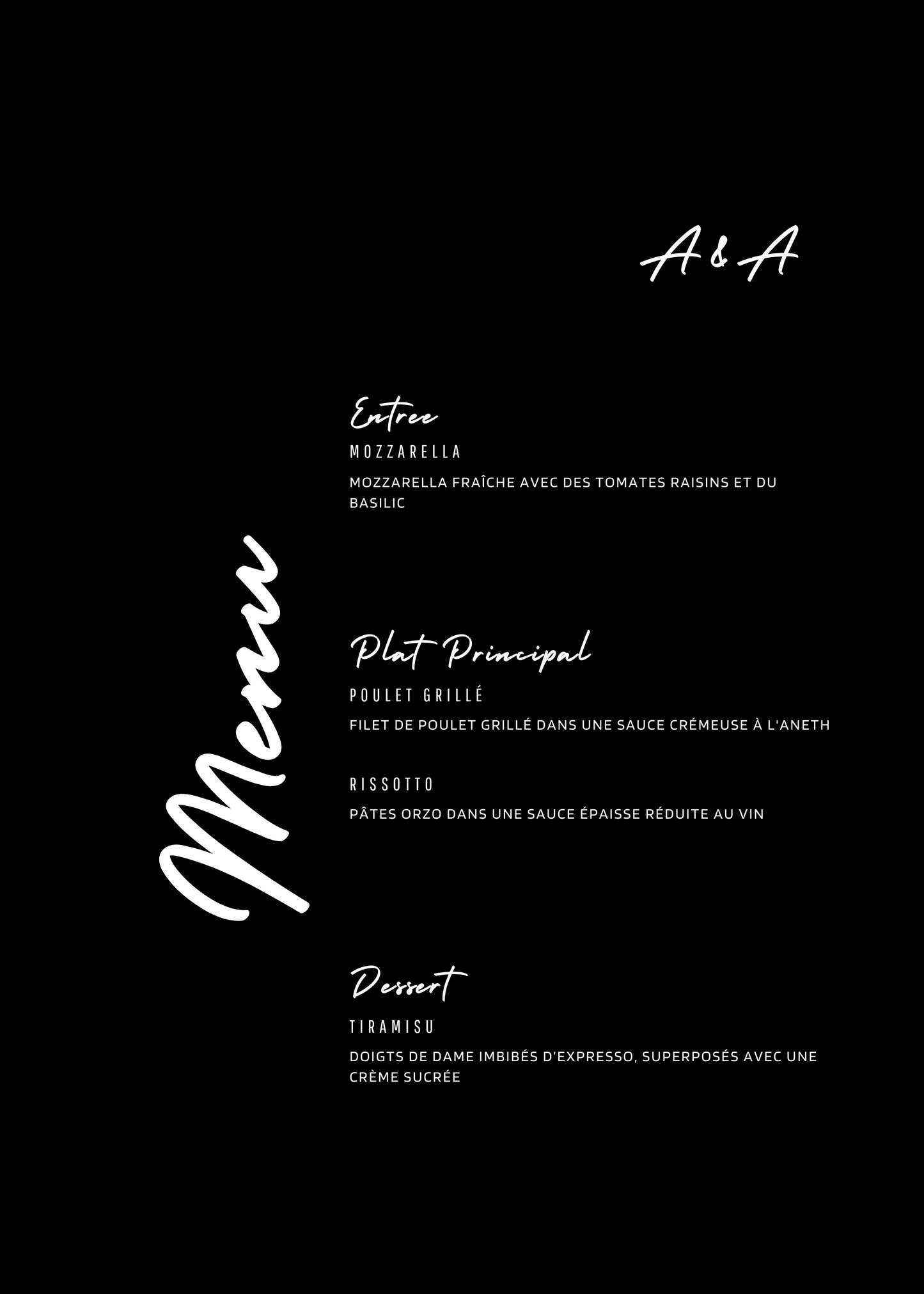 Menu | Ambre