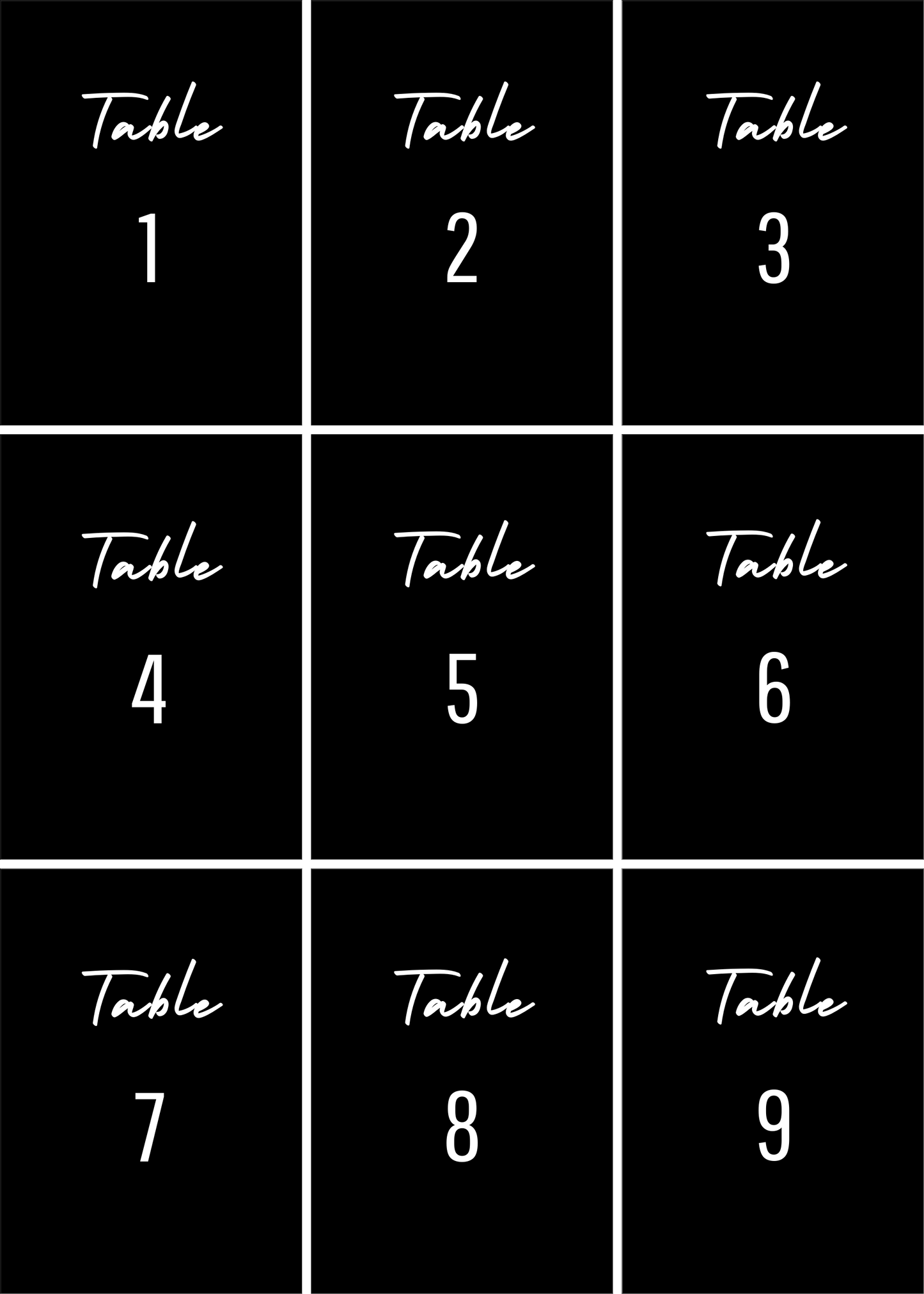 Numéros de Table | Ambre