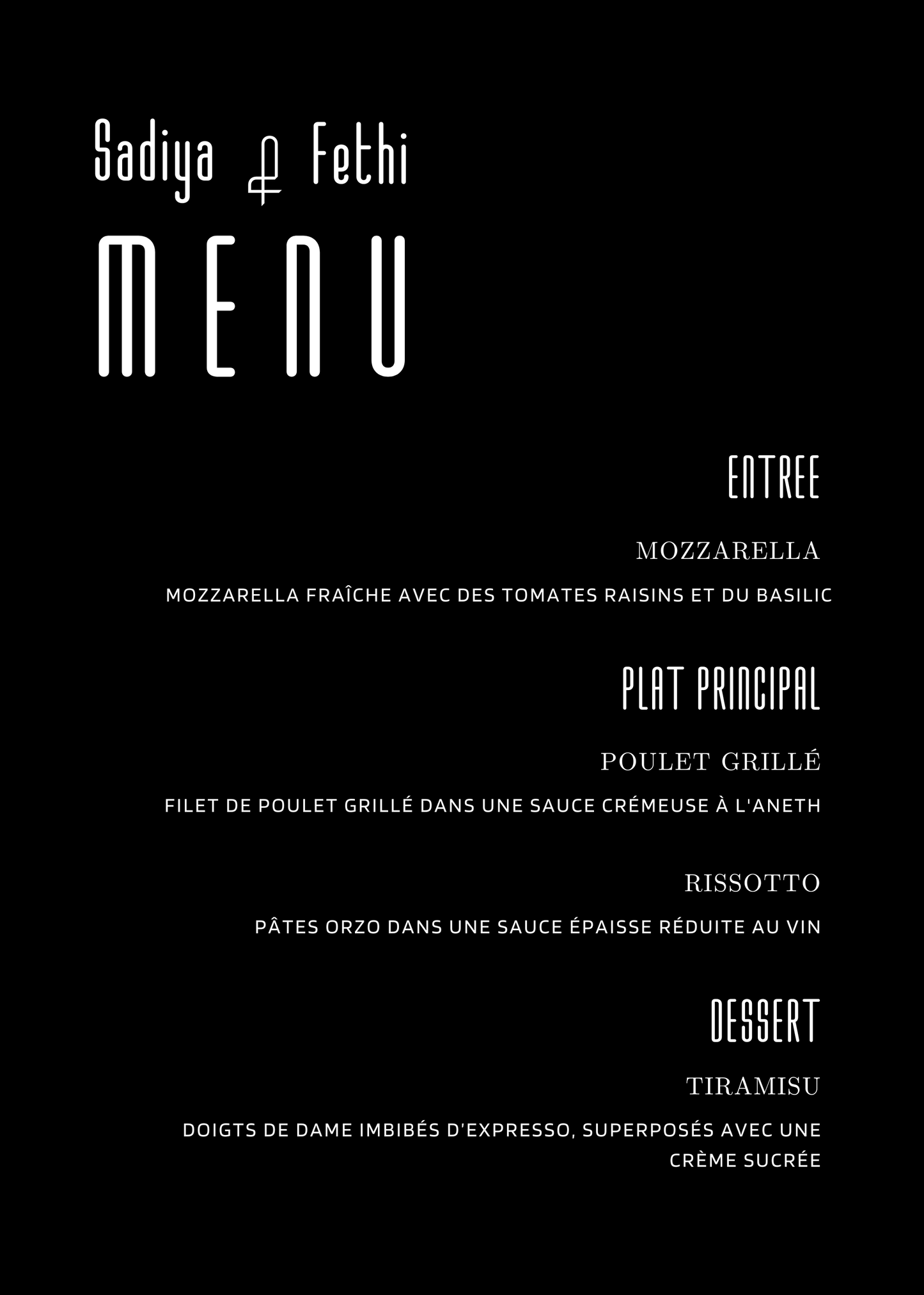 Menu | Sadiya