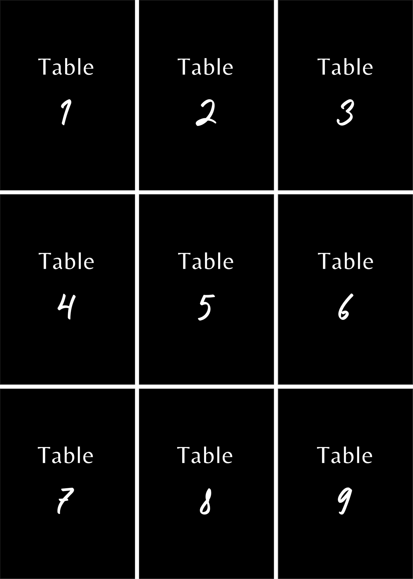 Numéros de Table | Adriana