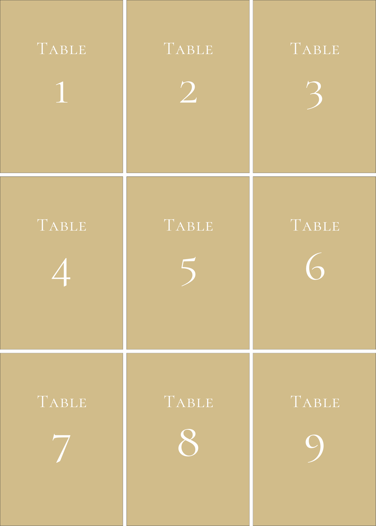 Numéros de Table | Myriam