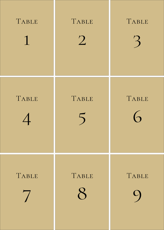 Numéros de Table | Myriam