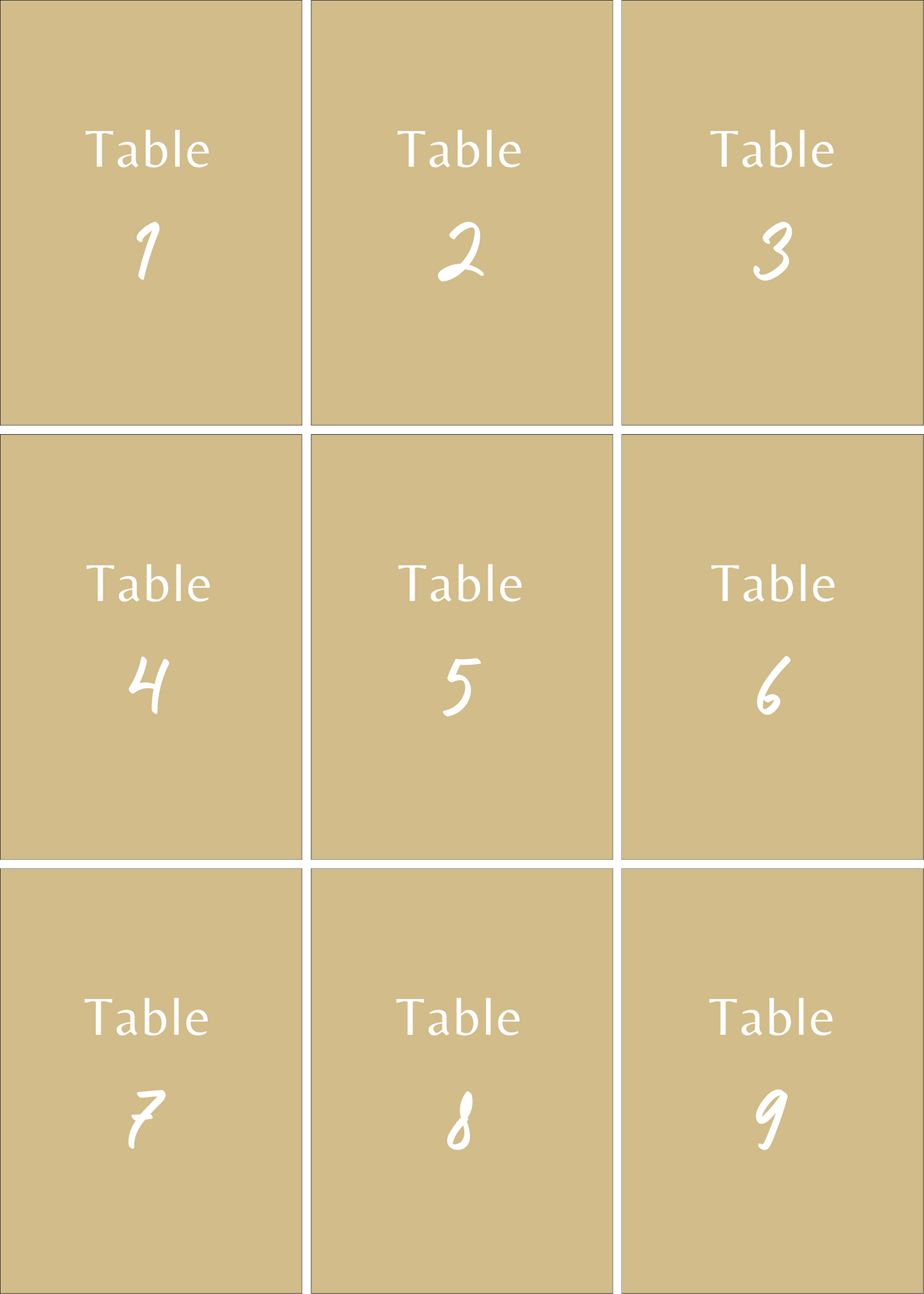 Numéros de Table | Adriana