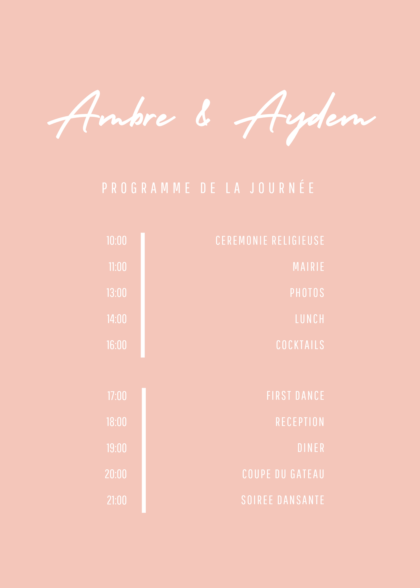 Panneau de programme | Ambre