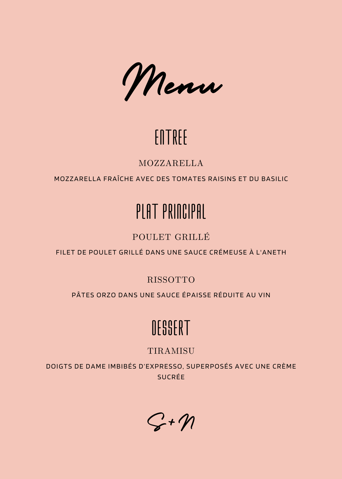 Menu | Sophia