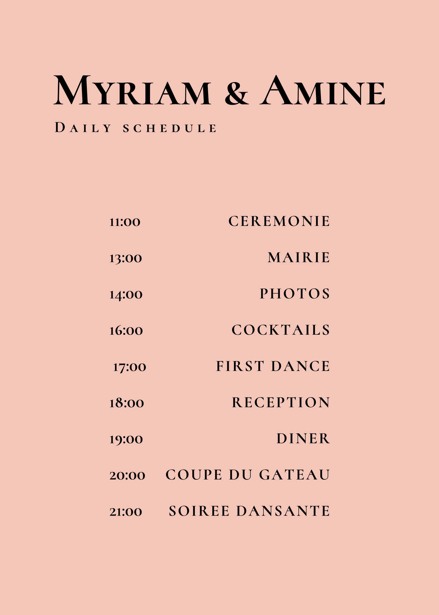 Panneau de programme | Myriam