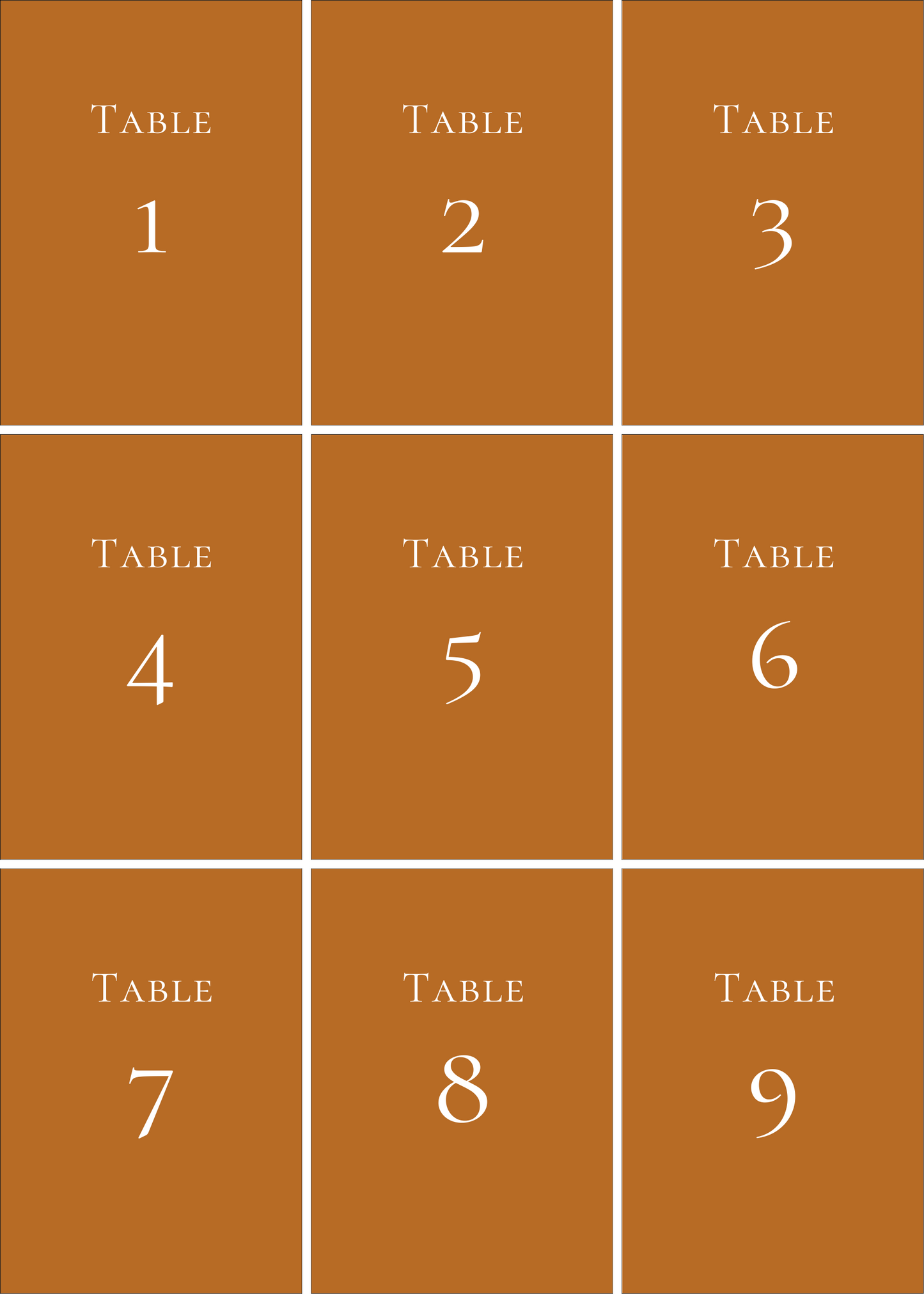 Numéros de Table | Myriam