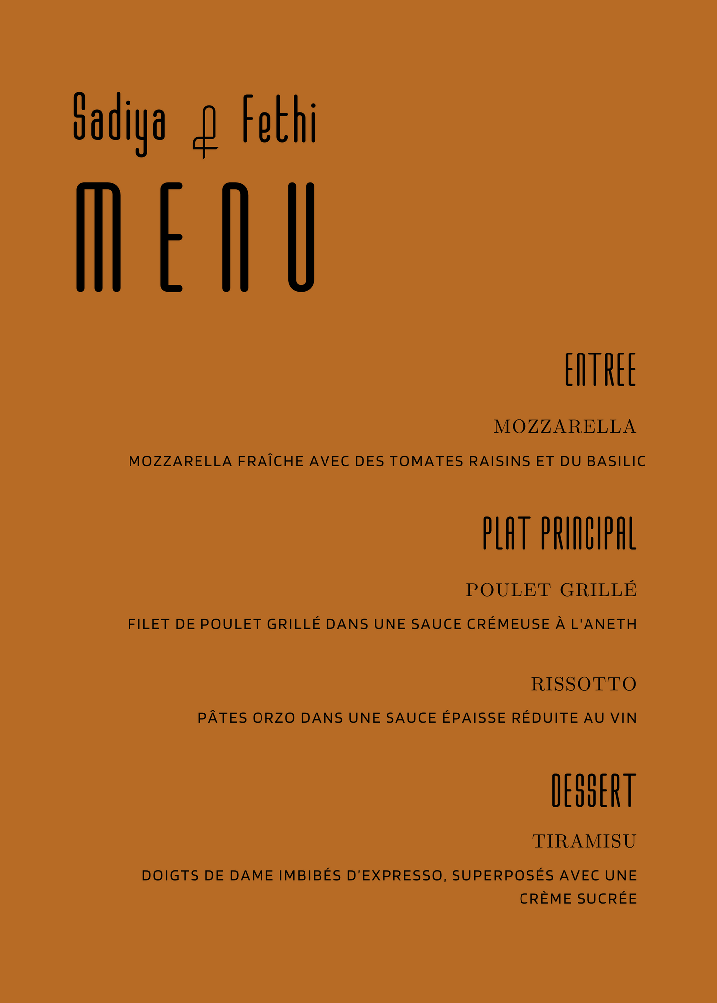 Menu | Sadiya