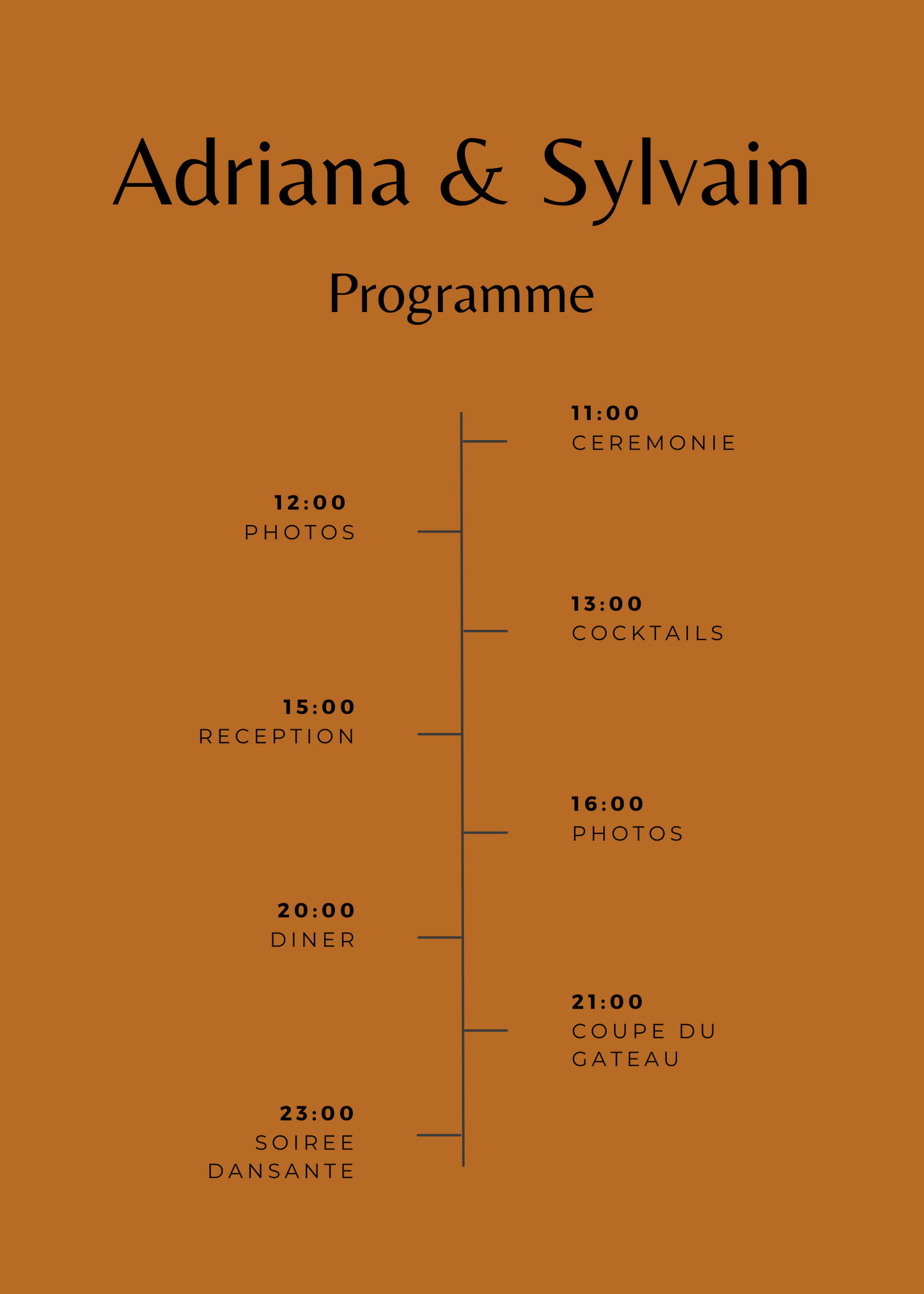 Panneau de programme | Adriana