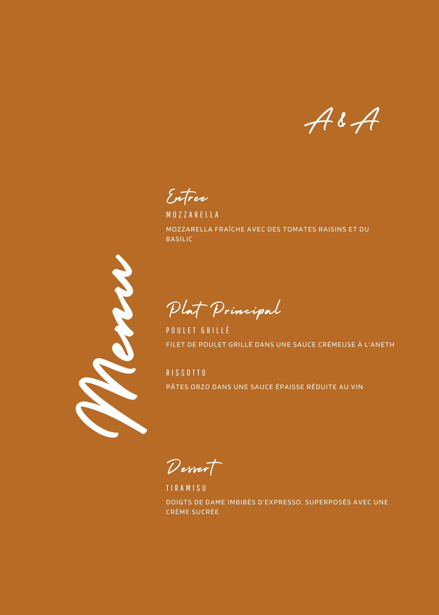 Menu | Ambre